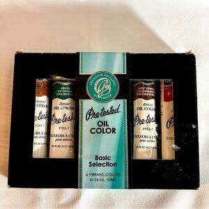 CHARTPAK Basic Selection Oil Paints 6 Colours NEW IN BOX Sealed